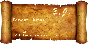 Binder Jutas névjegykártya